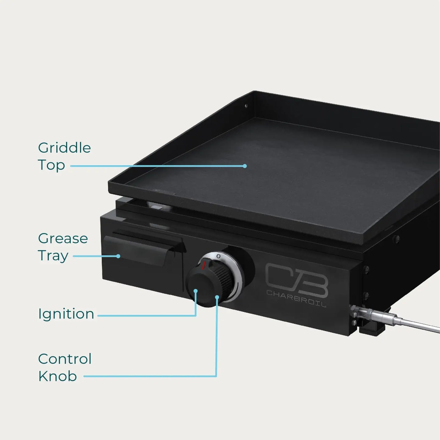 Performance Series™ 17" Portable Tabletop 1-Burner Propane Gas Griddle
