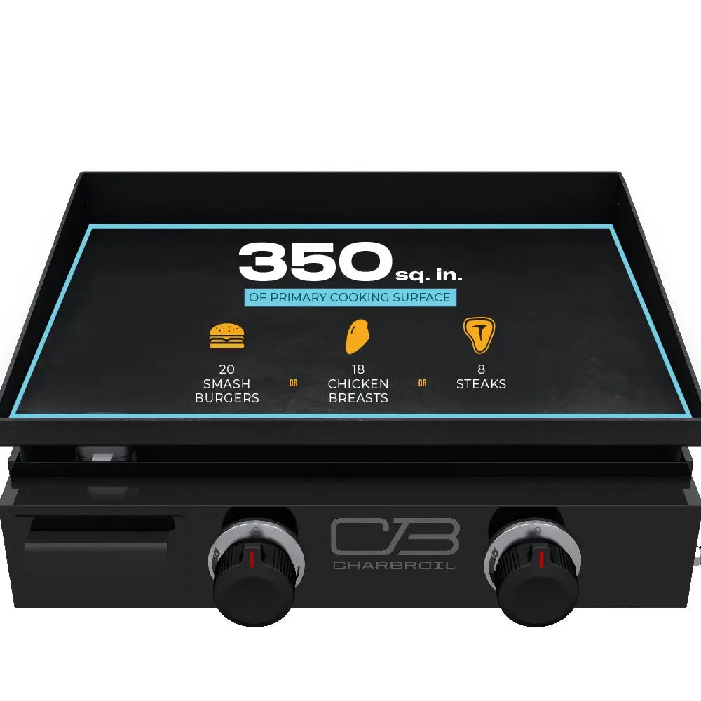 Performance Series™ 22" Portable Tabletop 2-Burner Propane Gas Griddle