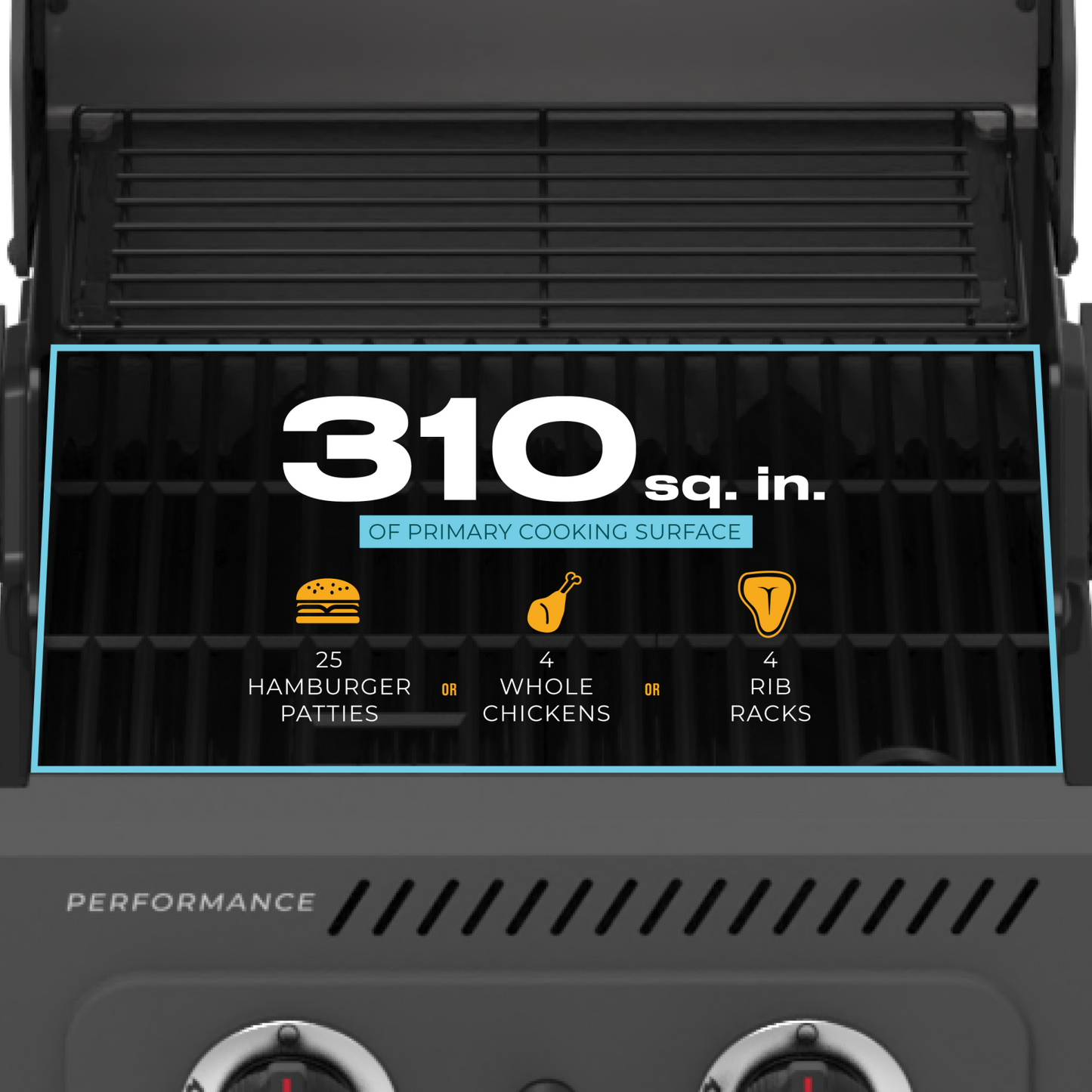 FlavorMax™ 2 Burner Gas Grill Cabinet with Foldable Side Shelves