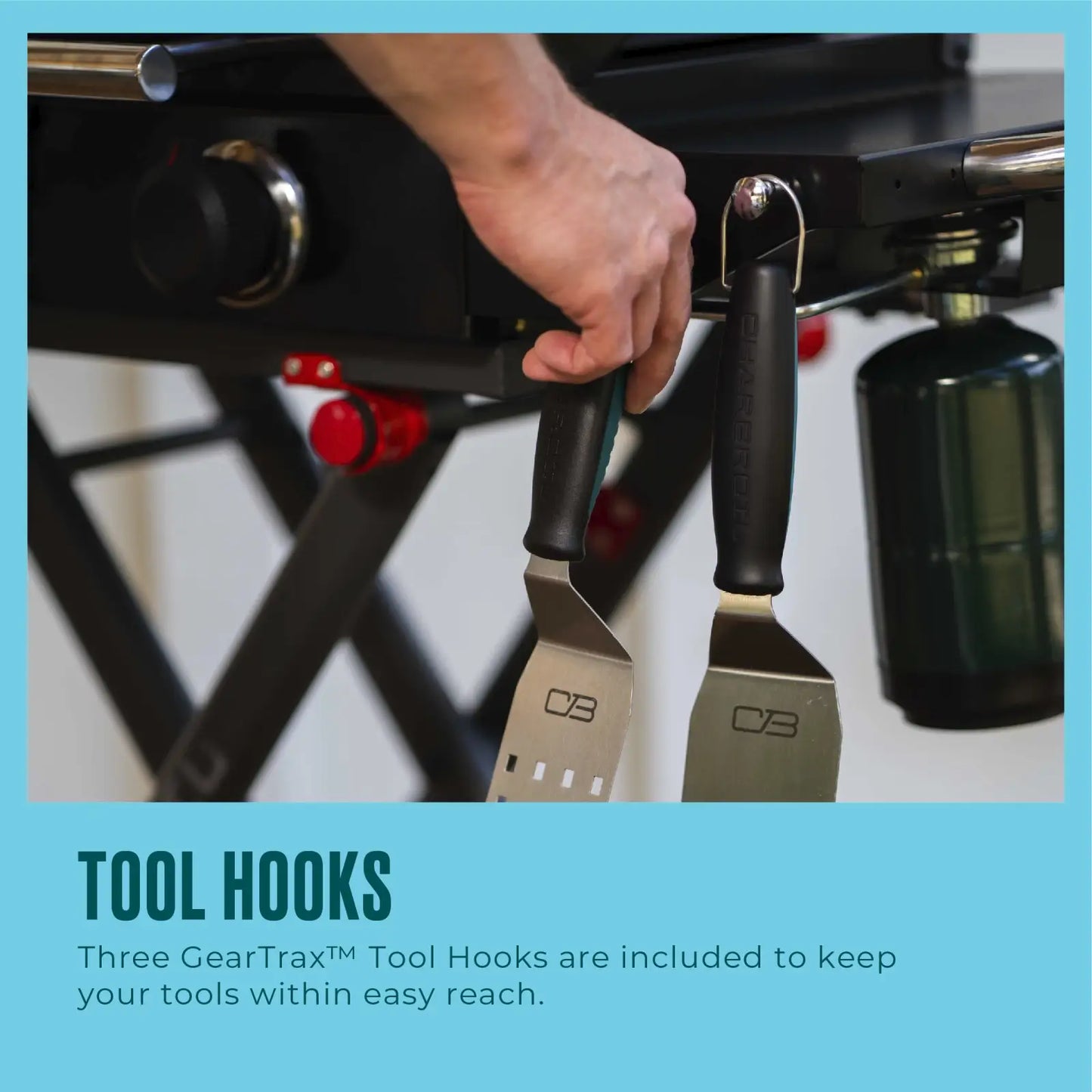 22" Folding Cart 2 Burner Portable Propane Gas Griddle