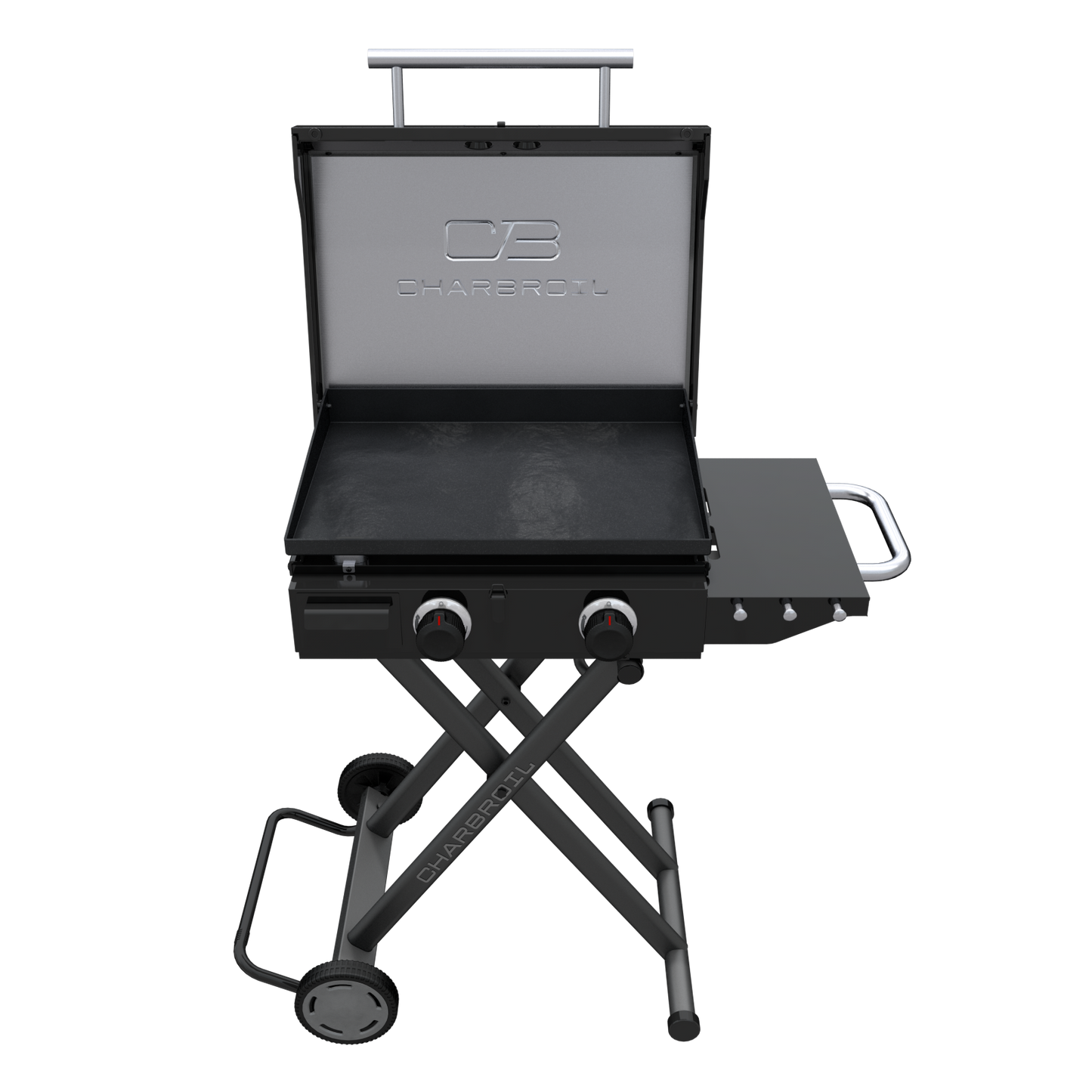 22" Folding Cart 2 Burner Portable Propane Gas Griddle