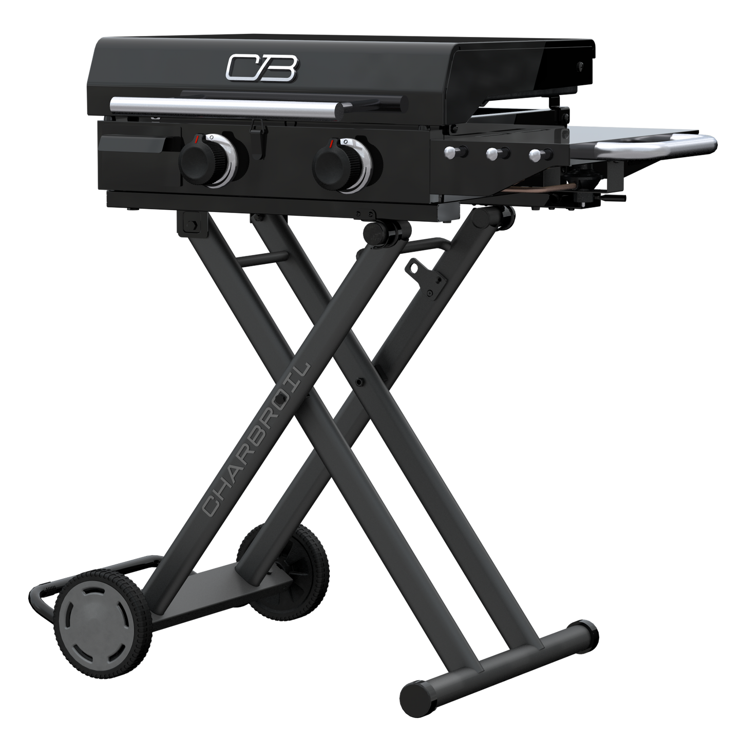 22" Folding Cart 2 Burner Portable Propane Gas Griddle