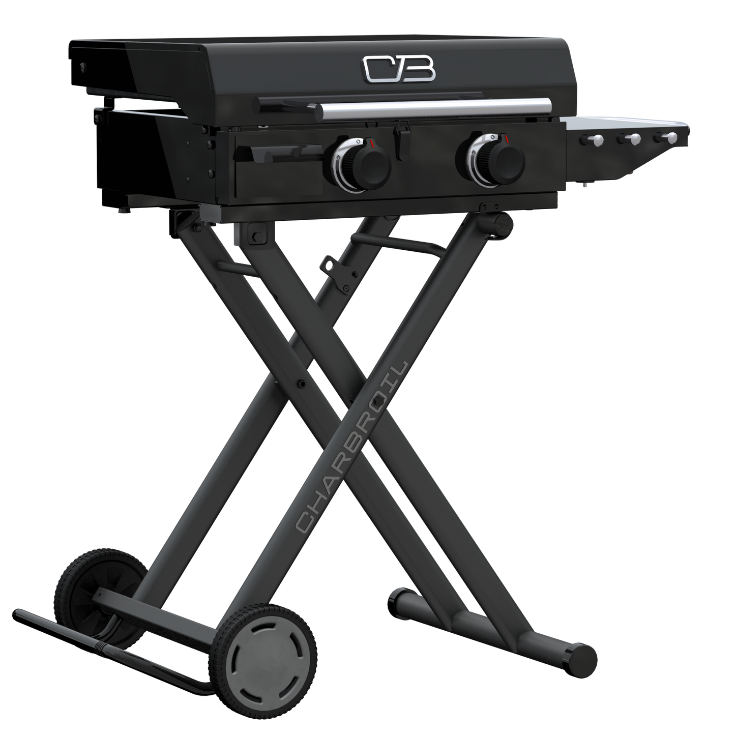 22" Folding Cart 2 Burner Portable Propane Gas Griddle