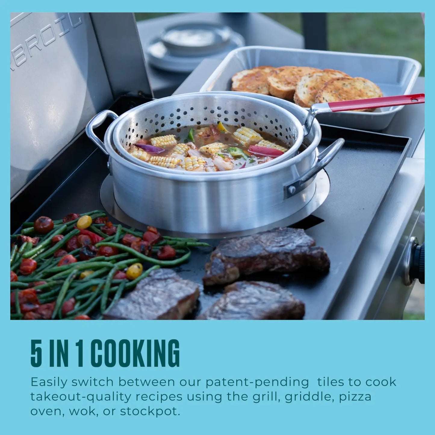 Versa-Tile™ 28" 3-Burner All-in-One Cooking Station