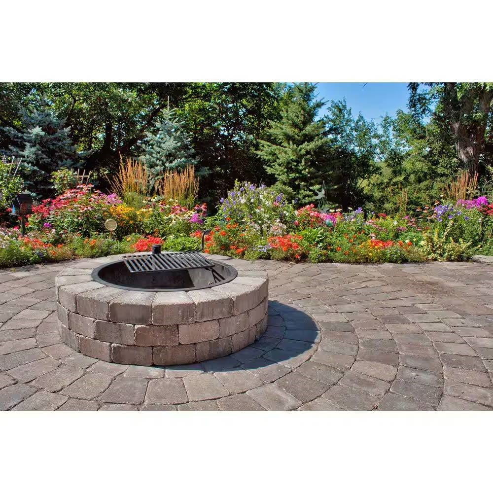Outdoor Round Concrete Block Stone Fire Pit Kit 48-Inch