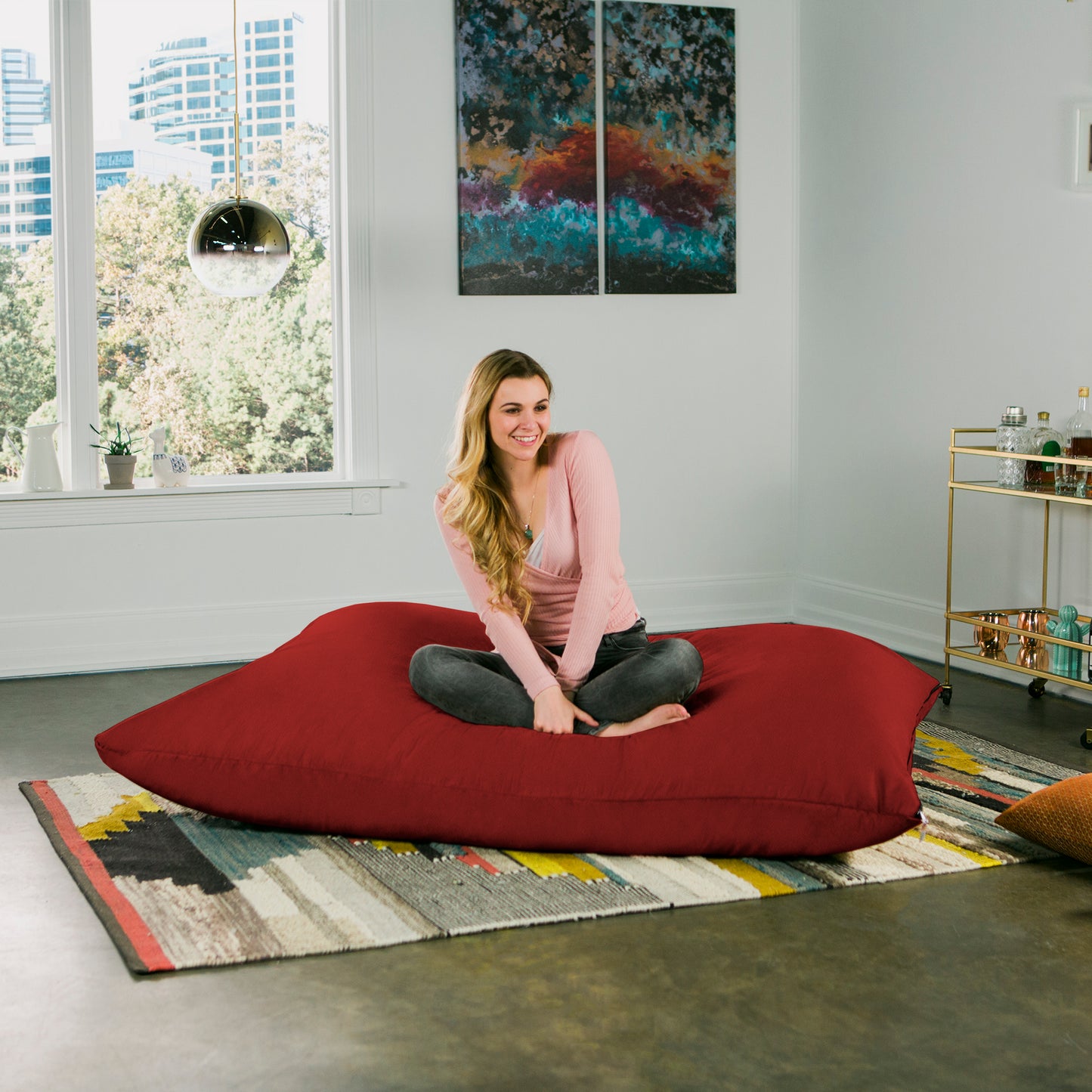 Huge Bean Bag Floor Pillow Lounger