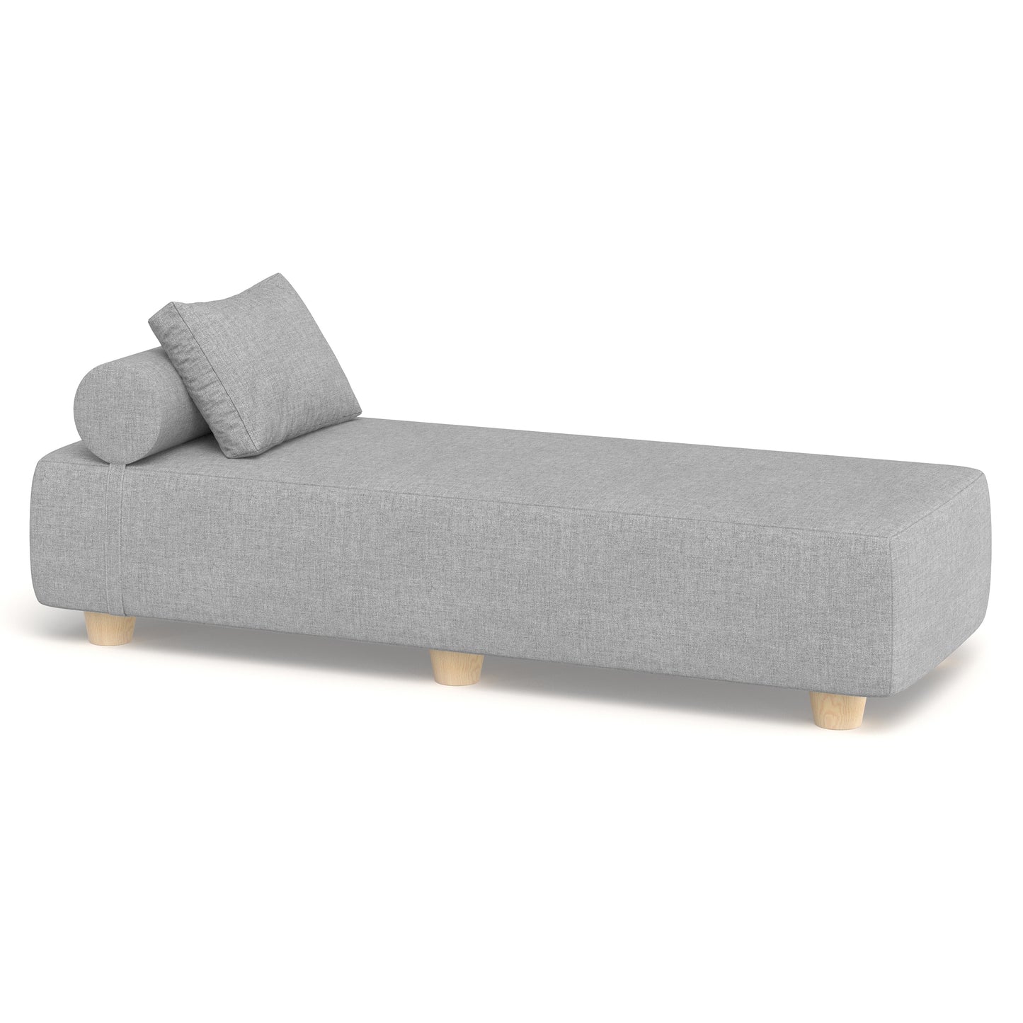 Alvy Outdoor Sun Lounger with Hevea Wood Feet