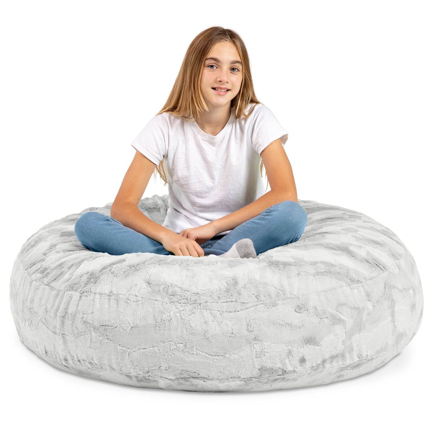 Kids Faux Fur Cocoon Bean Bag Chair
