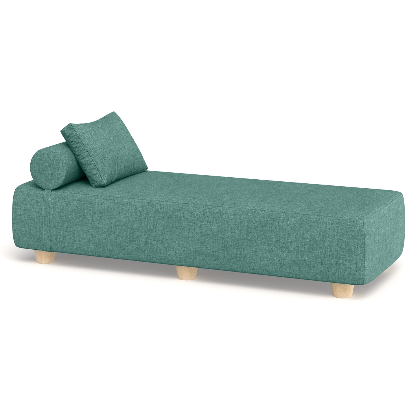 Alvy Outdoor Sun Lounger with Hevea Wood Feet