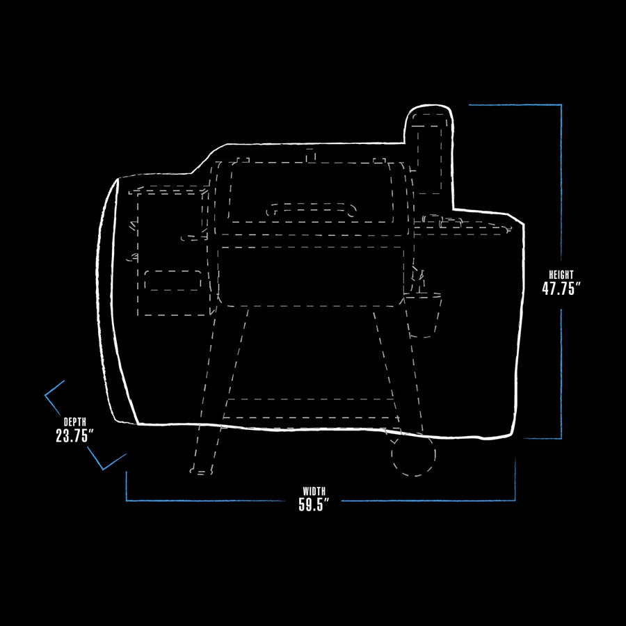 Pit Boss 820 Deluxe Pellet Grill Cover – Heavy-Duty, Full-Length Weatherproof Protection