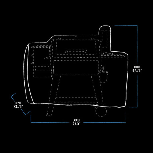 Pit Boss 820 Deluxe Pellet Grill Cover – Heavy-Duty, Full-Length Weatherproof Protection