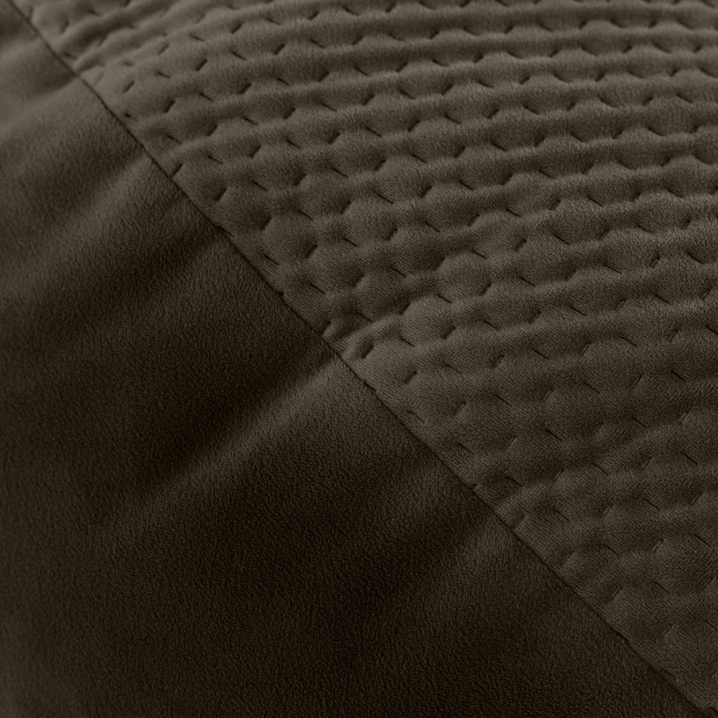 Quilted Microvelvet Foam Bean Bag Chair Lounger
