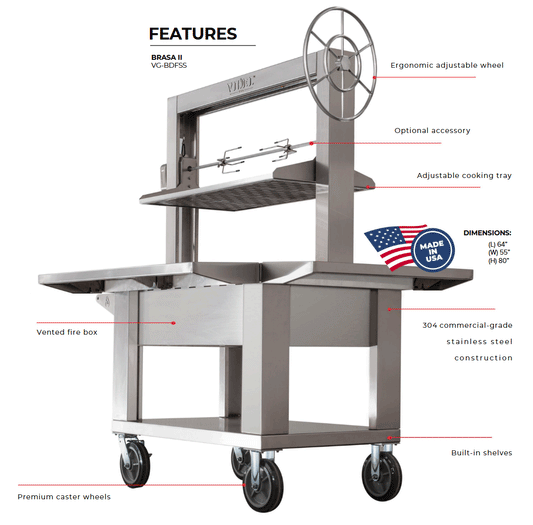 Brasa II Santa Maria Style Grill – Master Wood-Fired Cooking