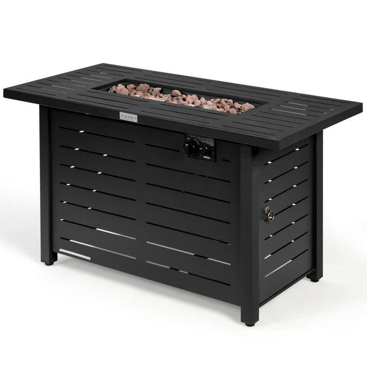Rectangular Portable LP Gas Propane Fire Pit Table