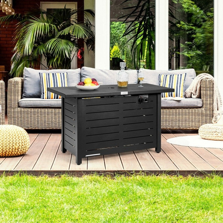 Rectangular Portable LP Gas Propane Fire Pit Table