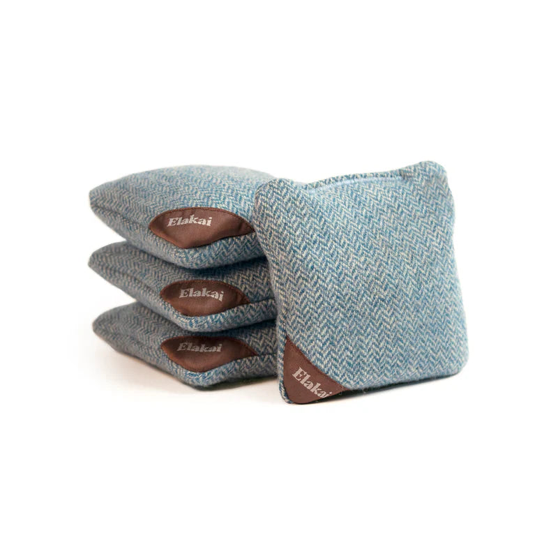 Blue Mountain Epoxy Resin Wood Compact Travel Cornhole Board Set