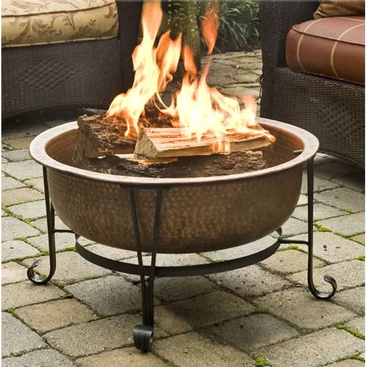 Hammered Copper Fire Pit  26-Inch