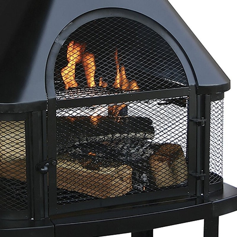 Heavy-Duty Steel Wood Burning Pagoda Chiminea