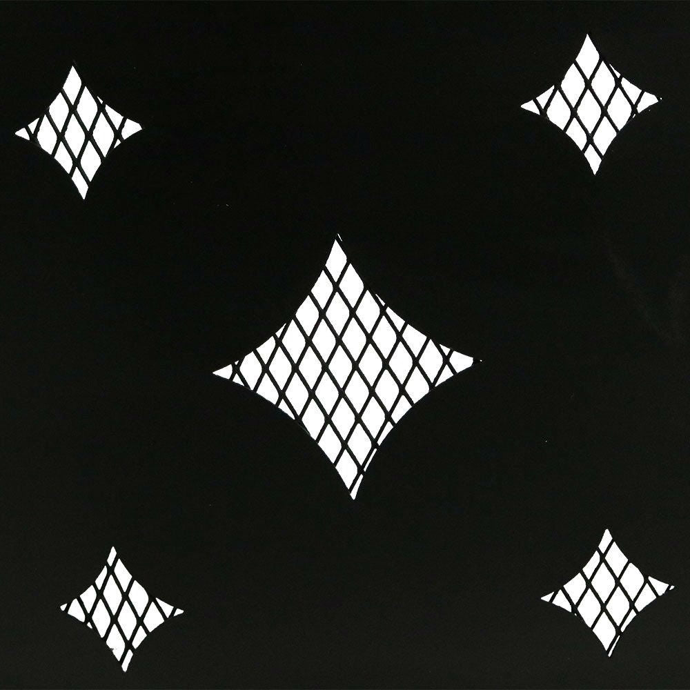 Black Steel Fire Pit Ring Diamond Pattern 36 inch