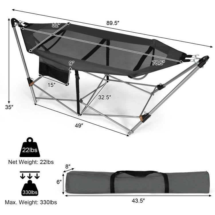 Portable Camping Foldable Hammock