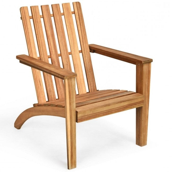 Acacia Wood Adirondack Lounge Armchair
