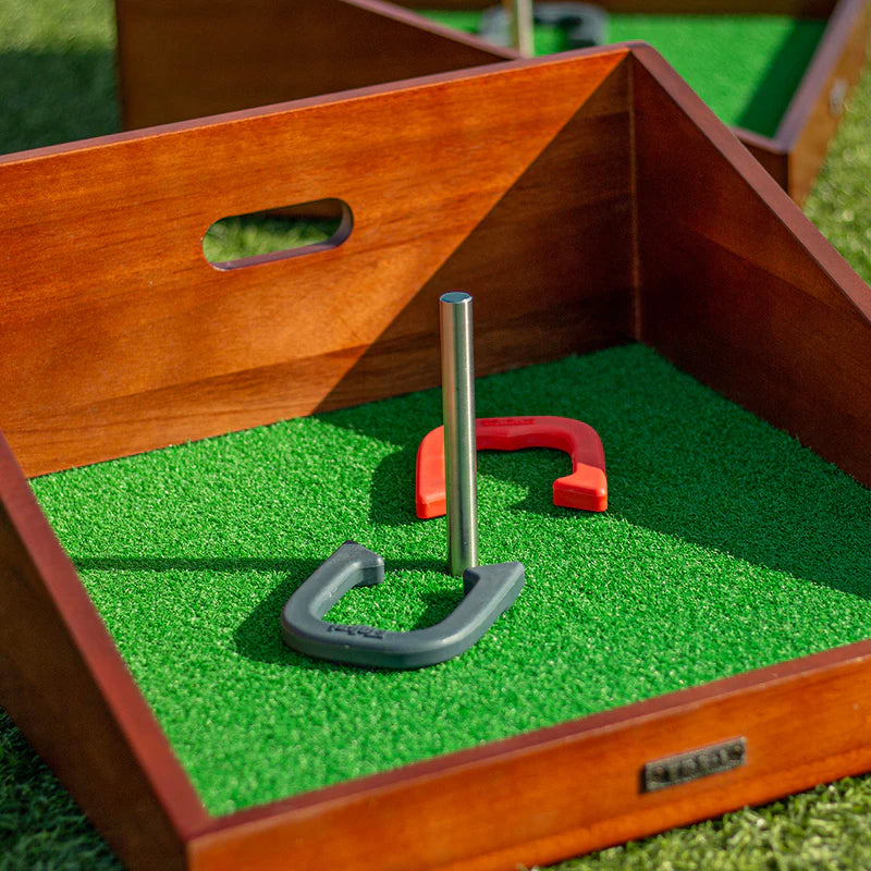 Mahogany Buckaroo Mini Horseshoes Game