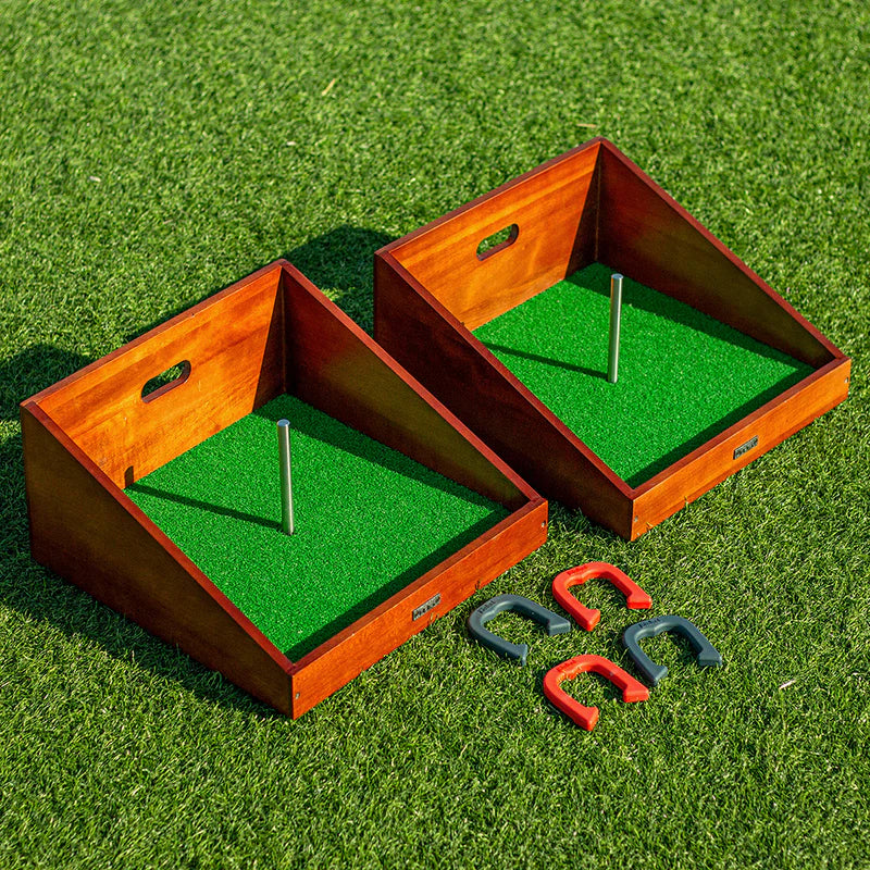 Mahogany Buckaroo Mini Horseshoes Game