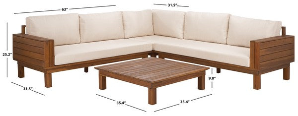 Napoli Outdoor Sofa Teak Finish