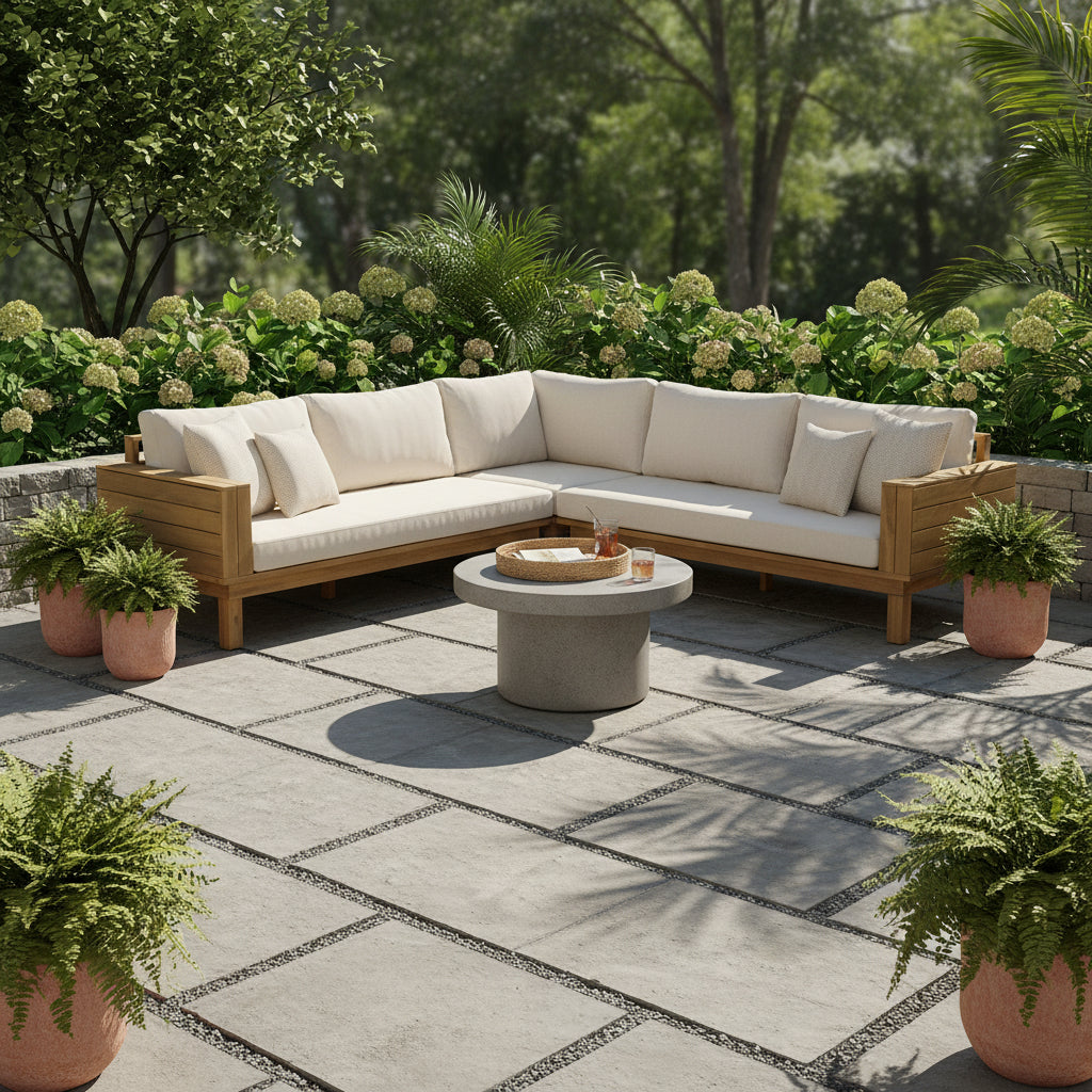 Napoli Outdoor Sofa Oak Finish