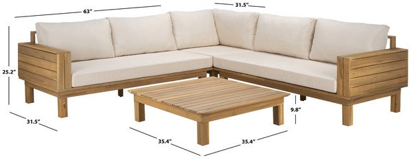 Napoli Outdoor Sofa Oak Finish