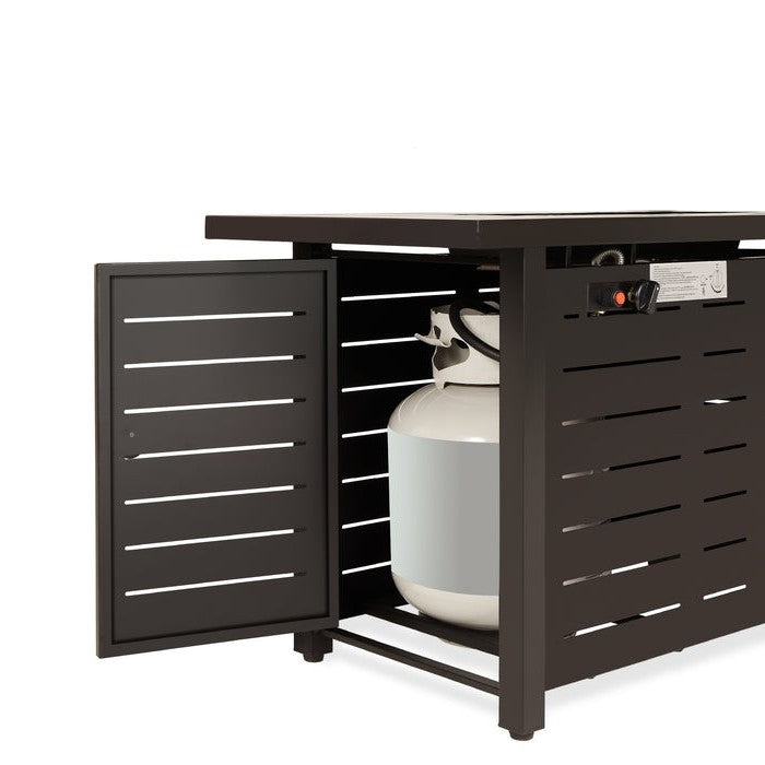 Outdoor Heating Brown Steel LP Gas Propane Fire Pit