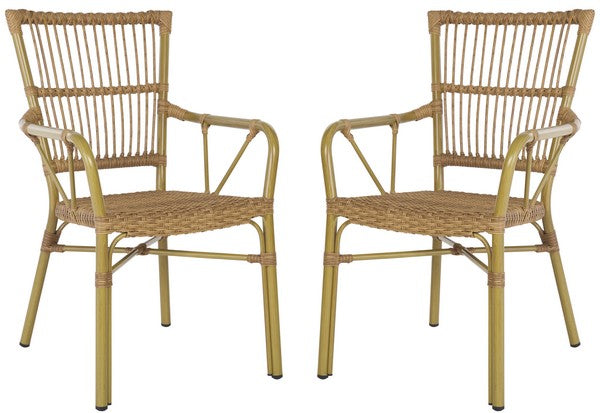 Bora Armchair Set of 2 – Aluminum & PE Rattan Outdoor Chairs