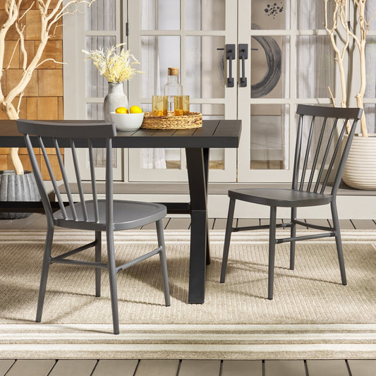 Core Spindle Chair Set of 2 – Powder-Coated Aluminum Outdoor Chairs