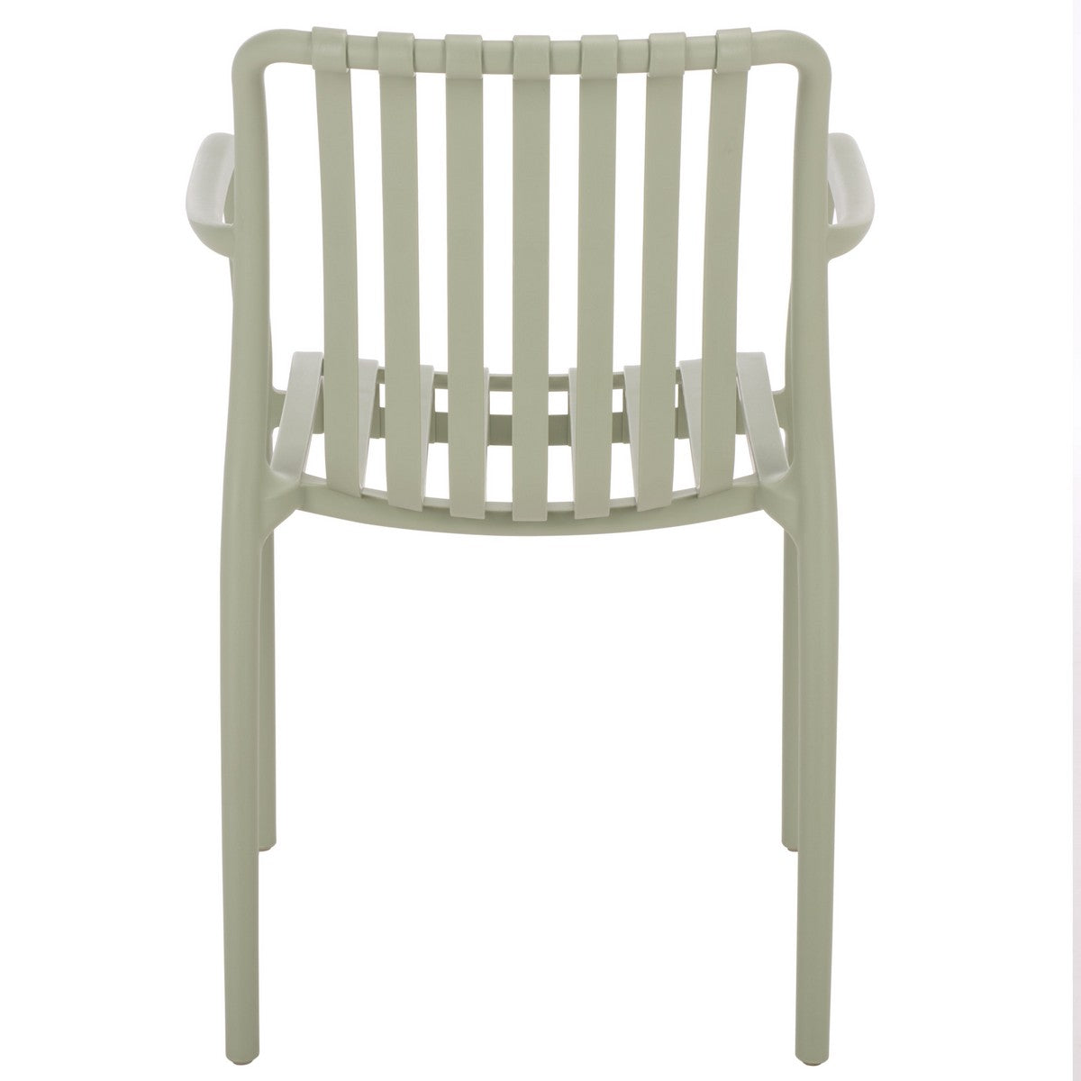 Holly Outdoor Dining Armchair Set of 2 – Stackable Polyethylene Patio Chairs