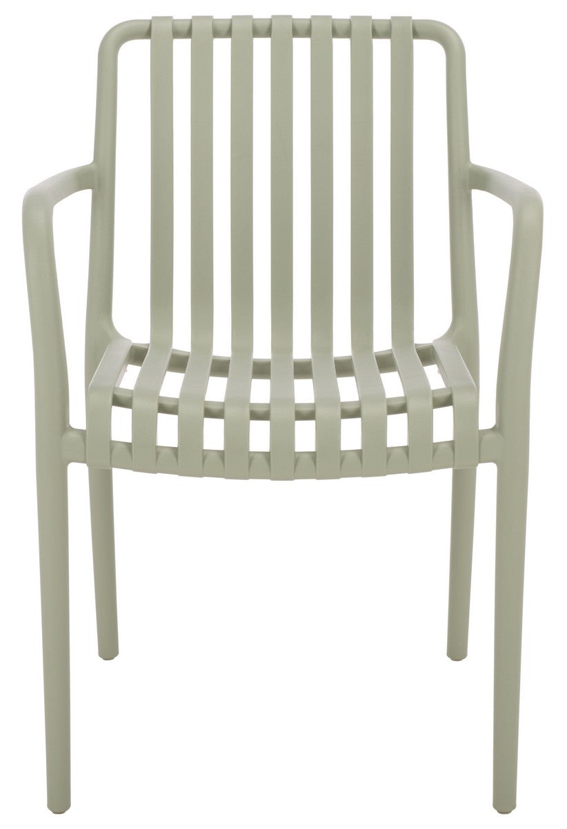 Holly Outdoor Dining Armchair Set of 2 – Stackable Polyethylene Patio Chairs