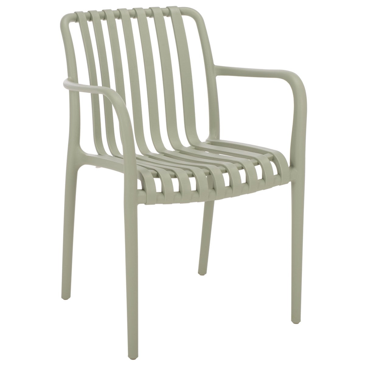 Holly Outdoor Dining Armchair Set of 2 – Stackable Polyethylene Patio Chairs