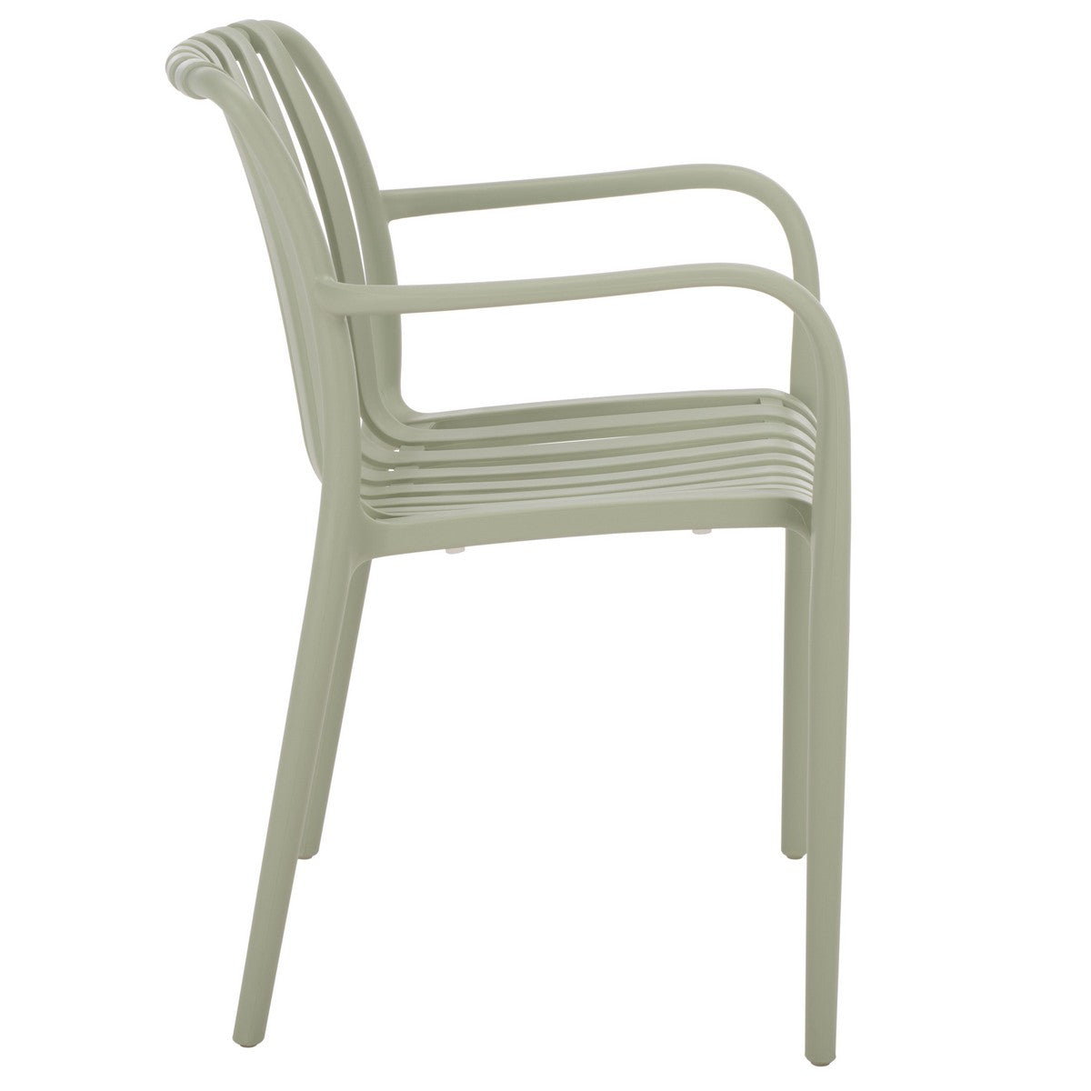 Holly Outdoor Dining Armchair Set of 2 – Stackable Polyethylene Patio Chairs