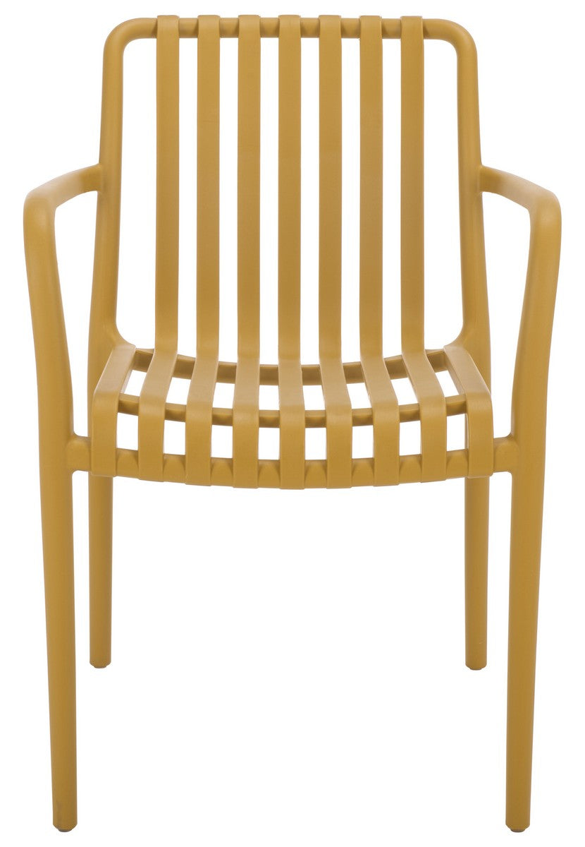 Holly Outdoor Dining Armchair Set of 2 – Stackable Polyethylene Patio Chairs