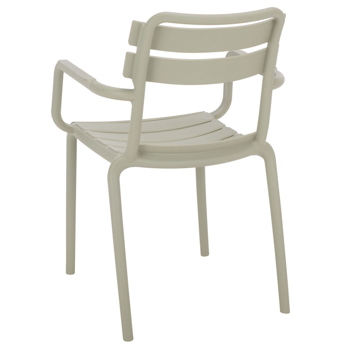 Sarah Outdoor Dining Armchair Set of 2 – Stackable Polyethylene Patio Chairs