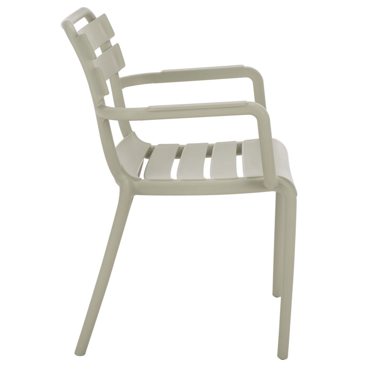 Sarah Outdoor Dining Armchair Set of 2 – Stackable Polyethylene Patio Chairs