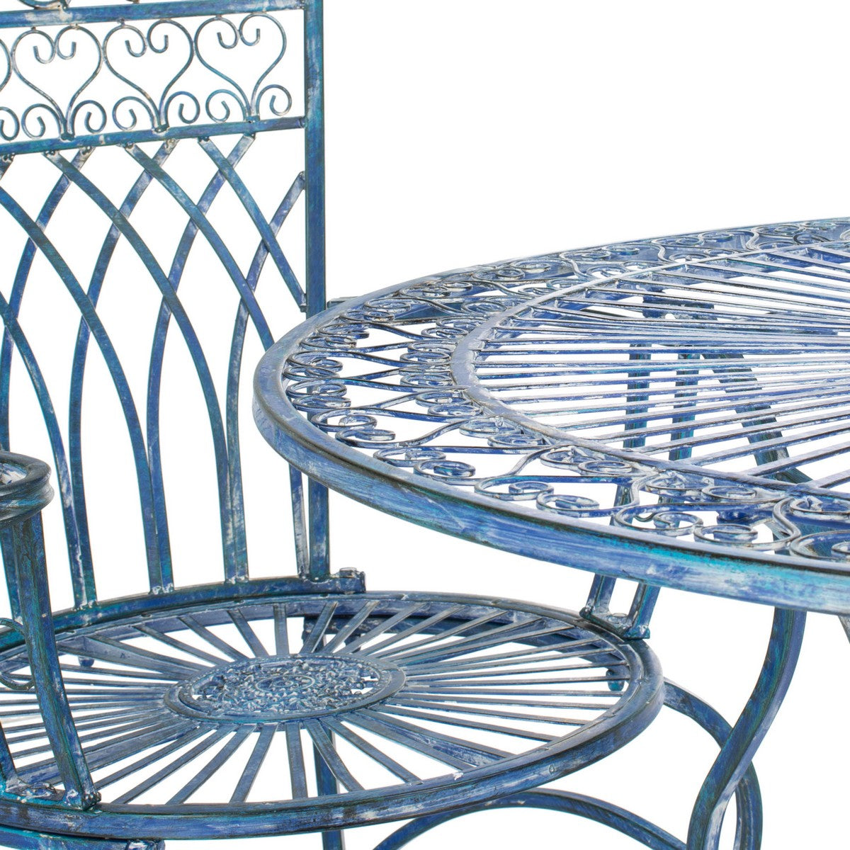 Thessaly 5 Piece Outdoor Set – Victorian-Inspired Iron Garden Dining Set