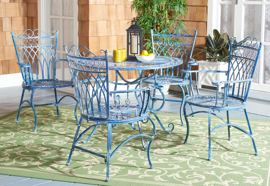 Thessaly 5 Piece Outdoor Set – Victorian-Inspired Iron Garden Dining Set