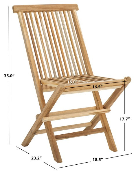 Marcus Teak Folding Chair – Natural Teak Wood Outdoor Folding Chair