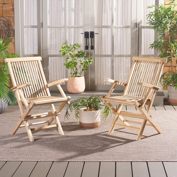 Marcus Teak Folding Armchair – Natural Teak Wood Outdoor Folding Armchair