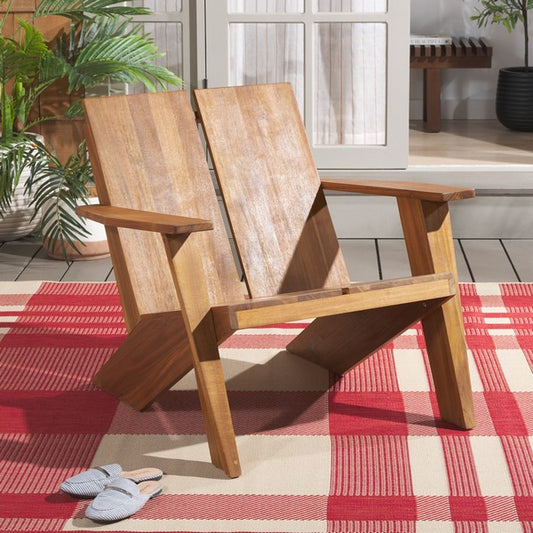 Maya Adirondack Chair – Teak-Finish Acacia Wood Outdoor Chair