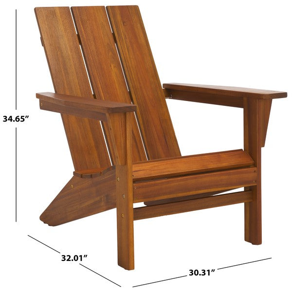 Alton Adirondack Chair – Teak-Finish Acacia Wood Outdoor Chair