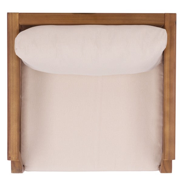 Alta Chair Set of 2 – Teak Acacia Wood Chairs with Cream Cushions