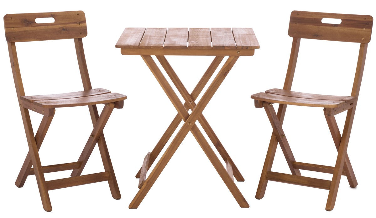 Austin 3 Piece Outdoor Bistro Set – Acacia Wood Table and Chairs