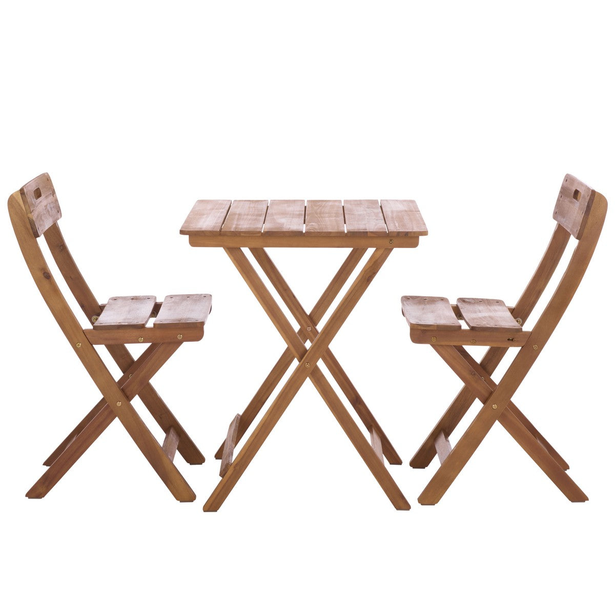 Austin 3 Piece Outdoor Bistro Set – Acacia Wood Table and Chairs