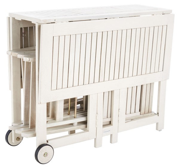 Arvin 5-Piece Outdoor Dining Set – Foldable Acacia Wood Table and Chairs